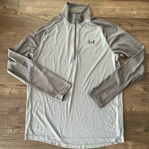 Under Armour Two-Tone Gray Quarter Zip Pullover